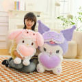 KUROMI / MELODDY 25CM CON CORAZON COD PELUCHE189B KUROMI / MELODDY 25CM CON CORAZON COD PELUCHE189B